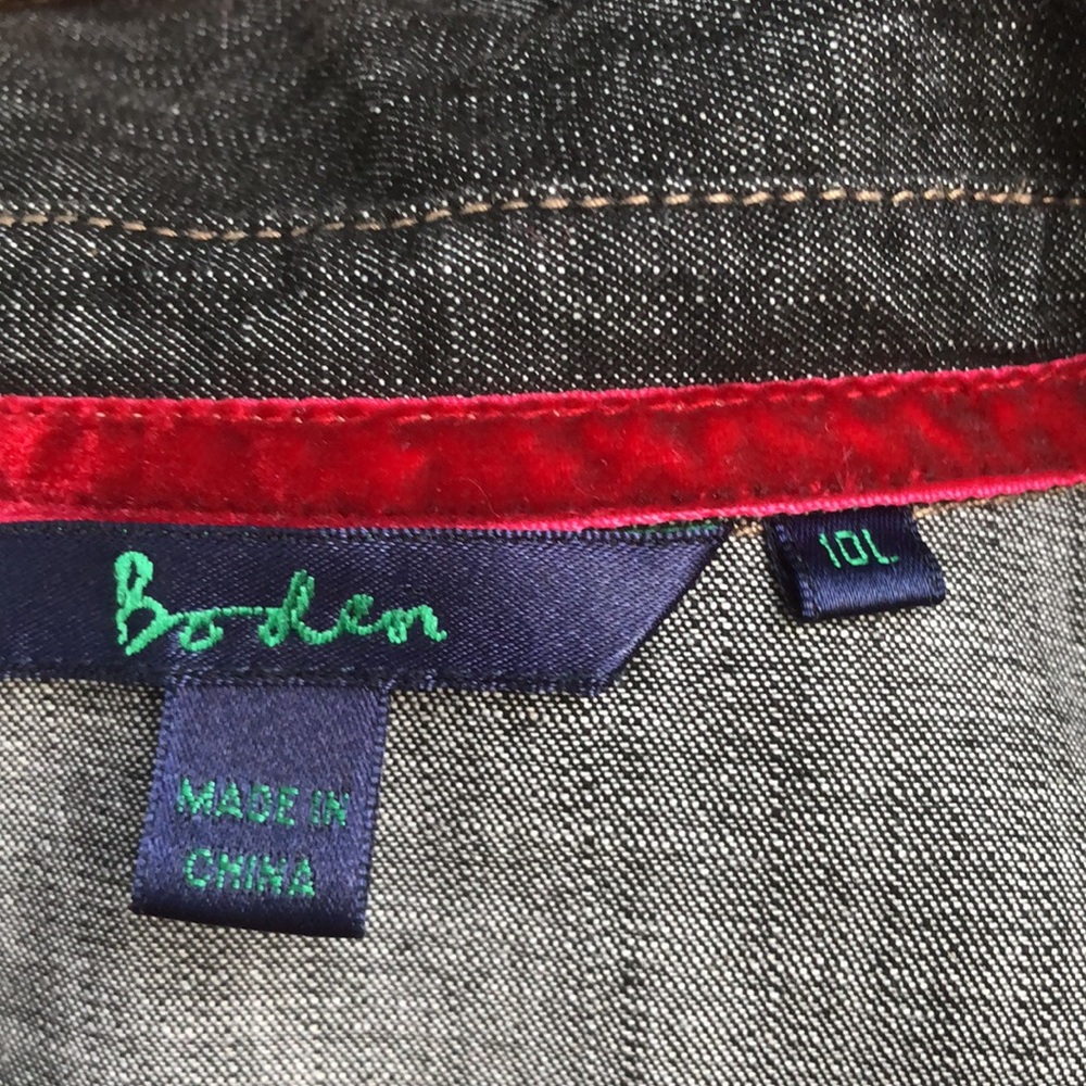 Boden Black Denim L/S shirt dress sz 6US/10UK and sz 8US/12UK - Picture 13 of 17